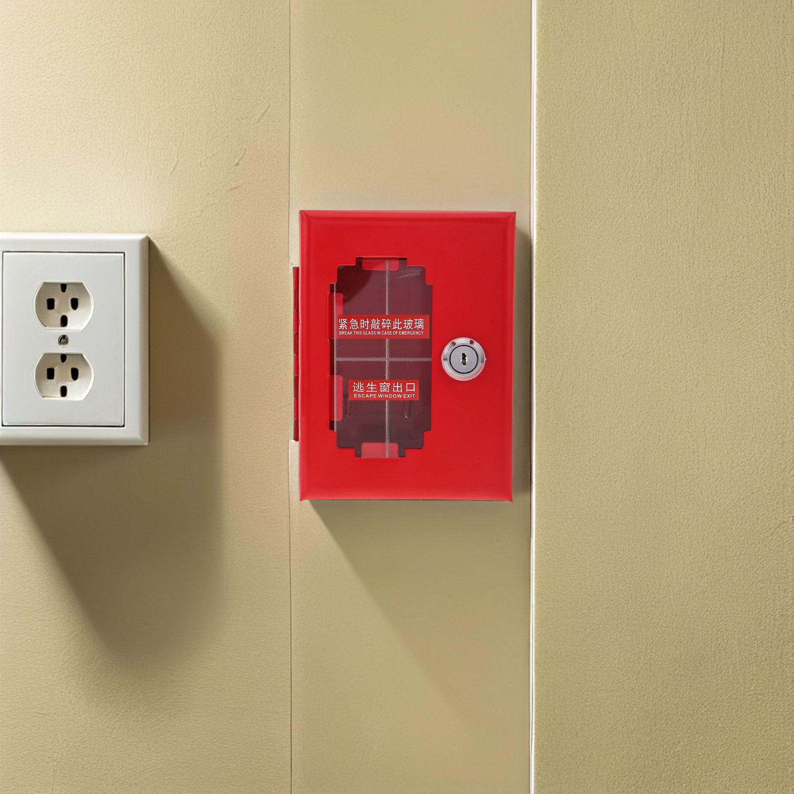 Metal Door Lock Box Wall Mount - Lockbox Key Secure recension och pris